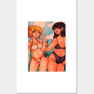 Beach ladies Posters and Art